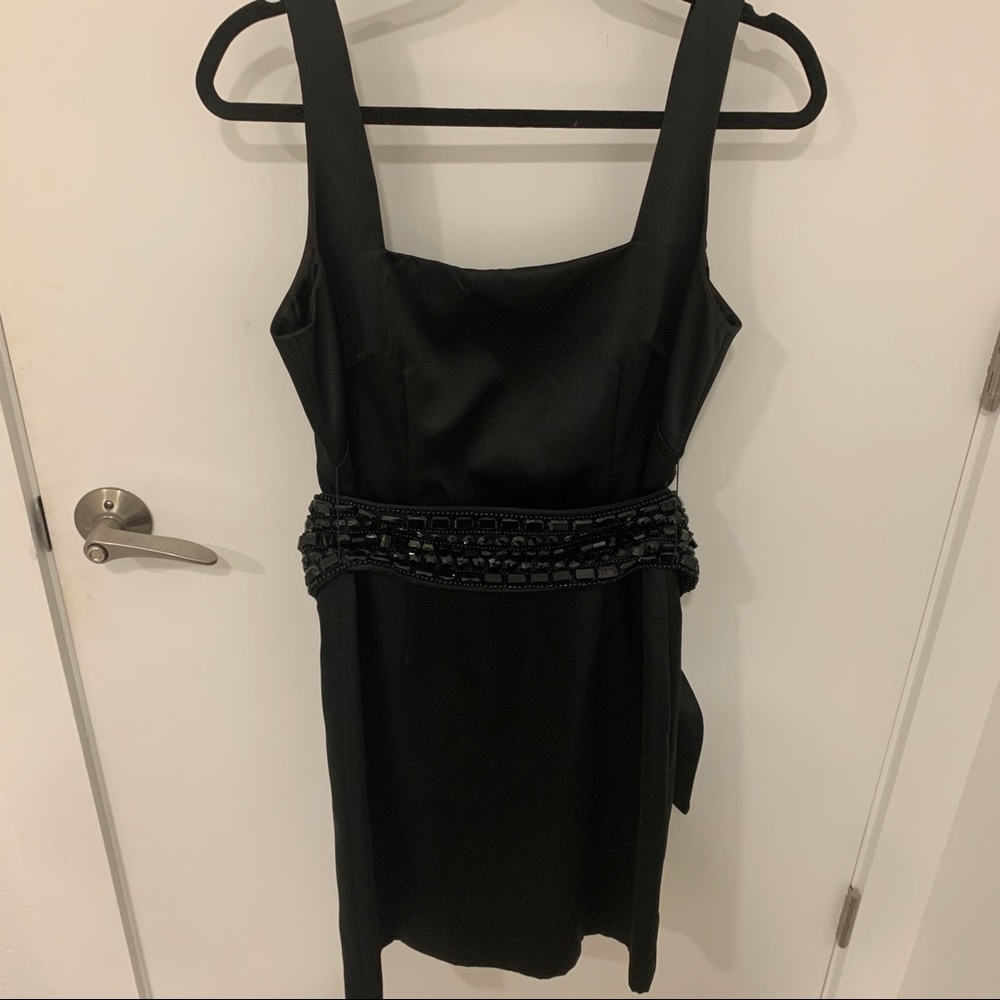 ABS Allen B Schwartz Black Dress Big Bow Size 10